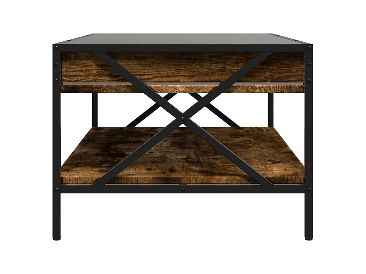 Mesa de centro-Mesa auxiliar madera de ingeniería roble marrón 102x50x36 cm SHL411948