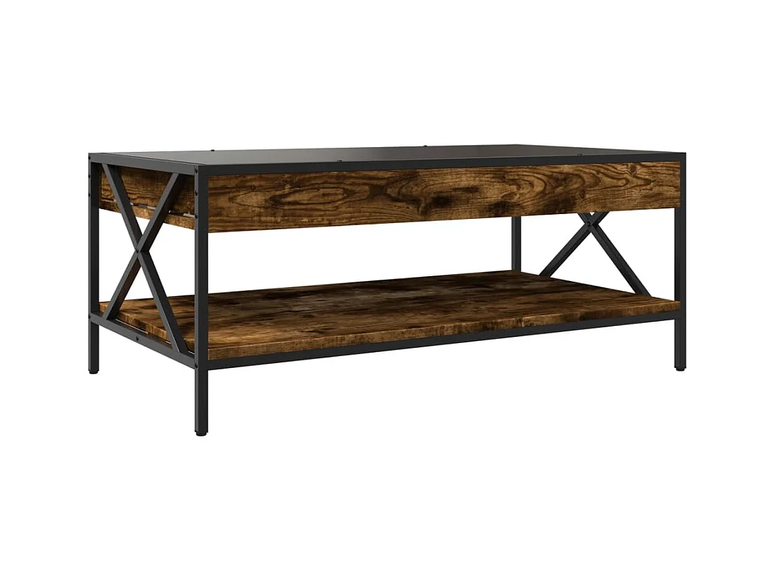 Mesa de centro-Mesa auxiliar madera de ingeniería roble marrón 102x50x36 cm SHL411948