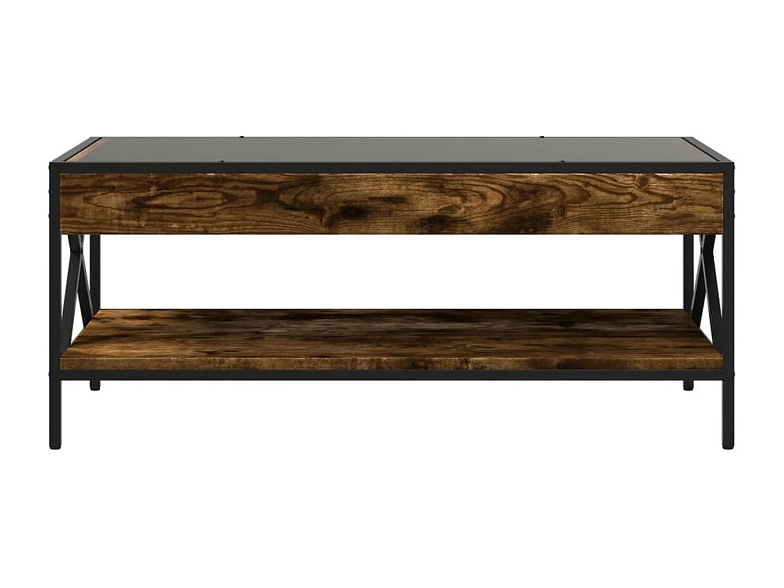 Table basse salon-Table d'appoint avec LED Infinity chêne fumé 90x50x38 cm SHL5751