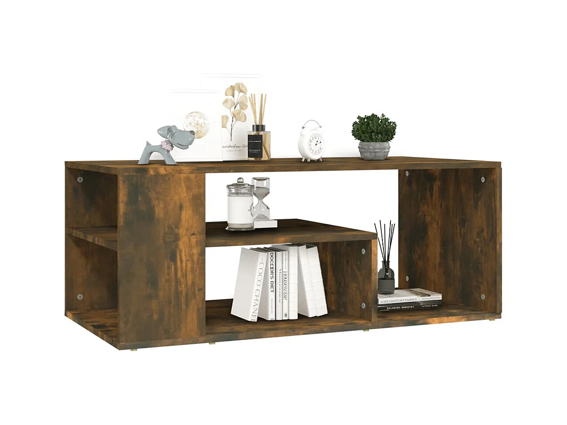 Mesa de centro | Mesa auxiliar madera contrachapada gris Sonoma 90x50x36,5 cm SHL4991