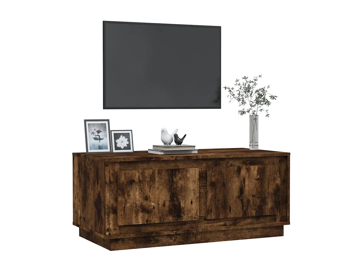 Couchtisch-Wohnzimmertisch-Beistelltische Räuchereiche 102x50x44 cm Holzwerkstoff SHL60863