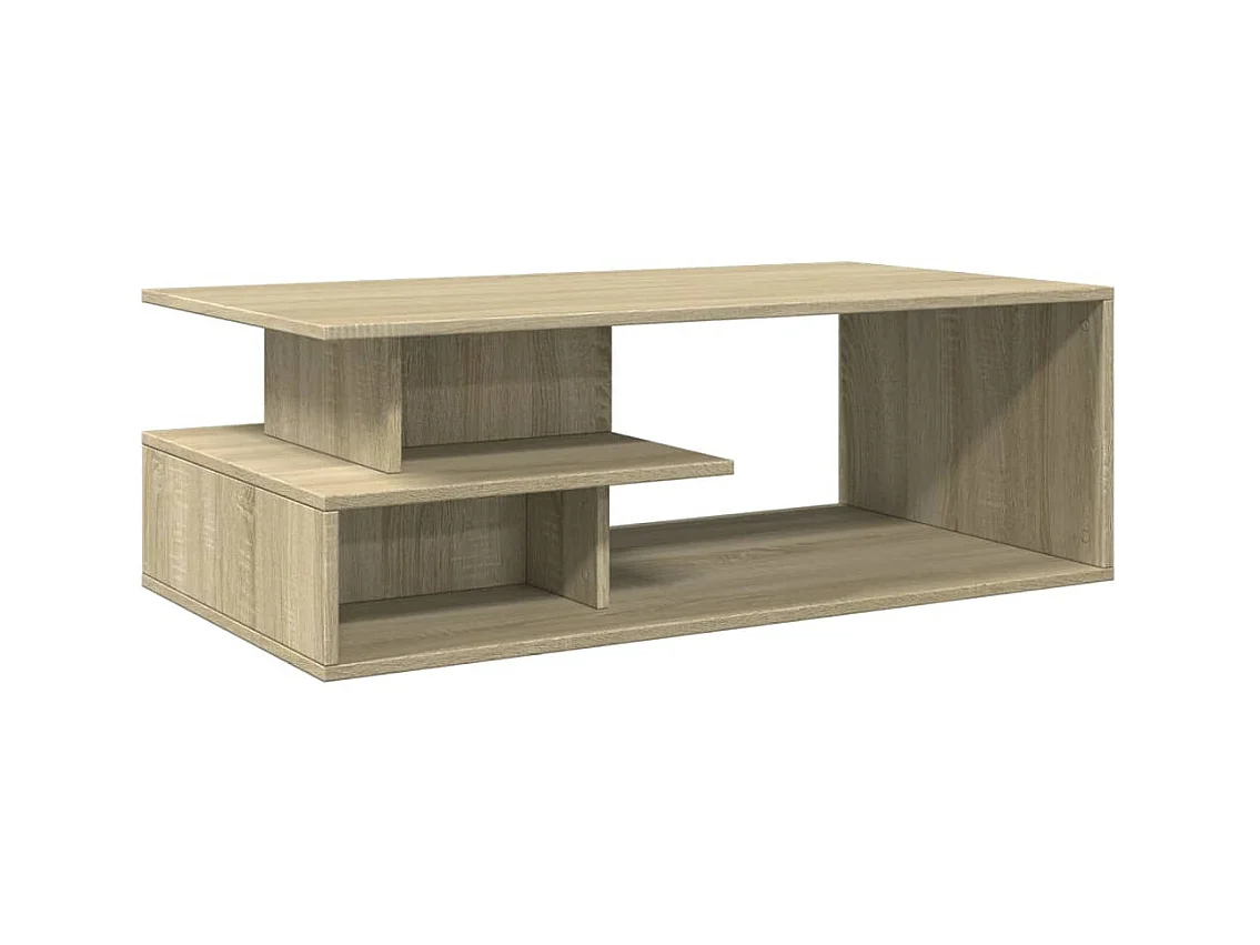 Mesa de centro-Mesa auxiliar madera de ingeniería roble Sonoma 102x55x43 cm SHL2945