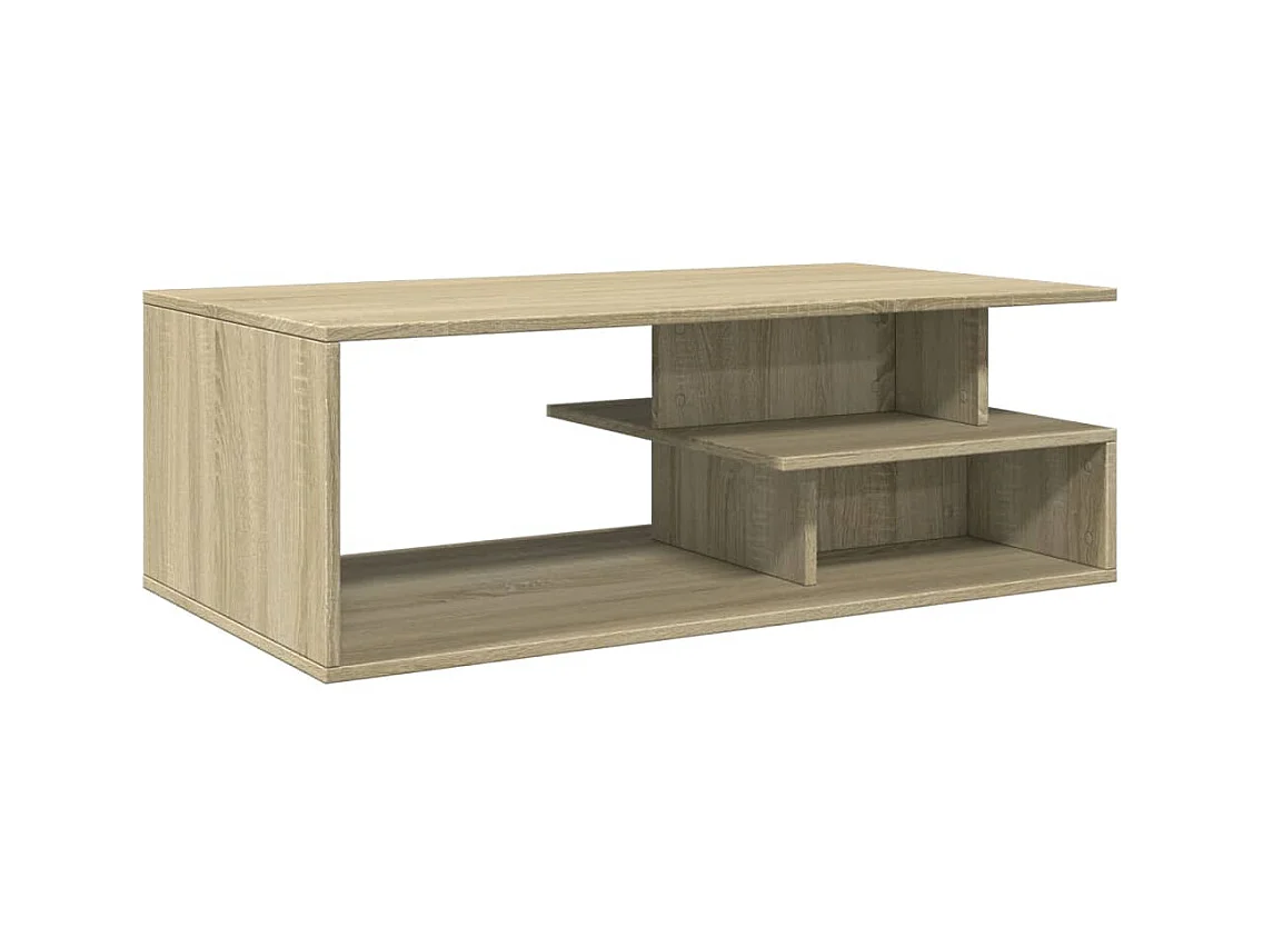 Table basse salon-Table d'appoint chêne sonoma 102x55x35 cm bois d'ingénierie SHL2535