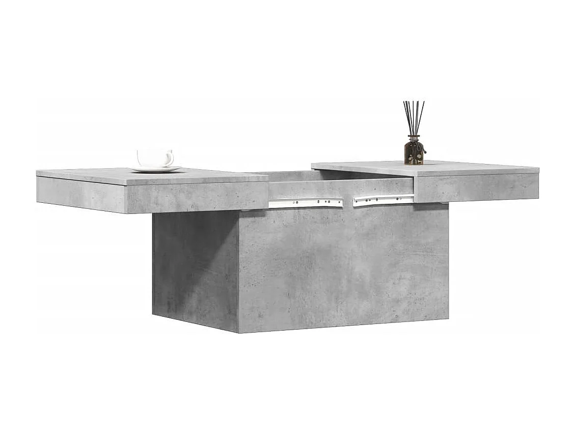 Couchtisch-Wohnzimmertisch-Beistelltische Betongrau 100x55x40 cm Holzwerkstoff SHL70455