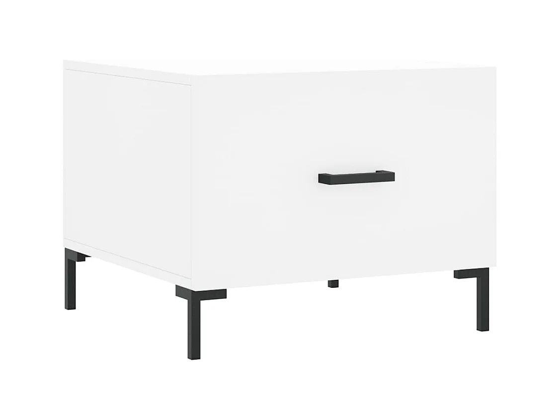 Conjunto de 2 Mesas de Centro | Mesa de apoio | Mesa de café 50x50x40 cm madeira processada branco