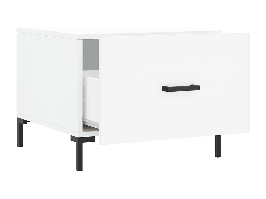 Conjunto de 2 Mesas de Centro | Mesa de apoio | Mesa de café 50x50x40 cm madeira processada branco