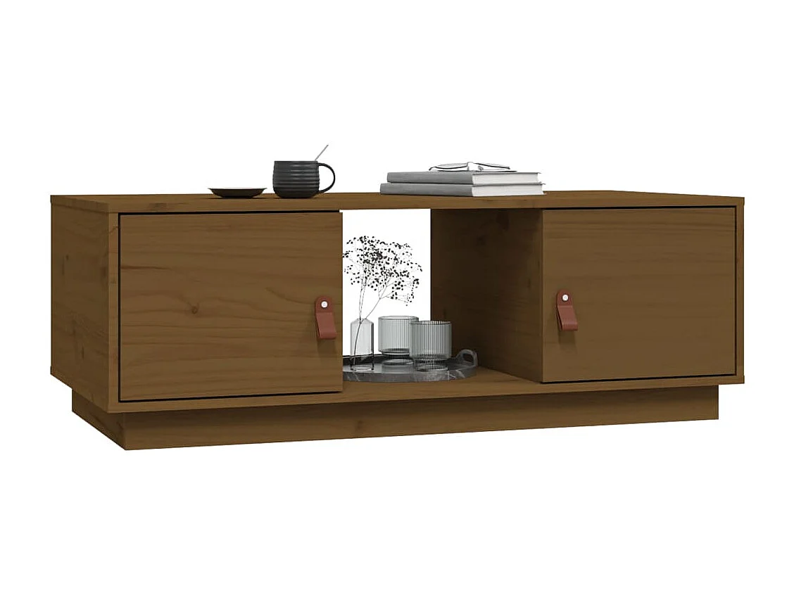 Mesa de centro | Mesa auxiliar madera contrachapada negro 90x50x40 cm SHL2624