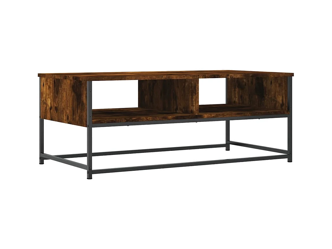 Table basse salon-Table d'appoint chêne fumé 100x51x40 cm bois d'ingénierie SHL49440