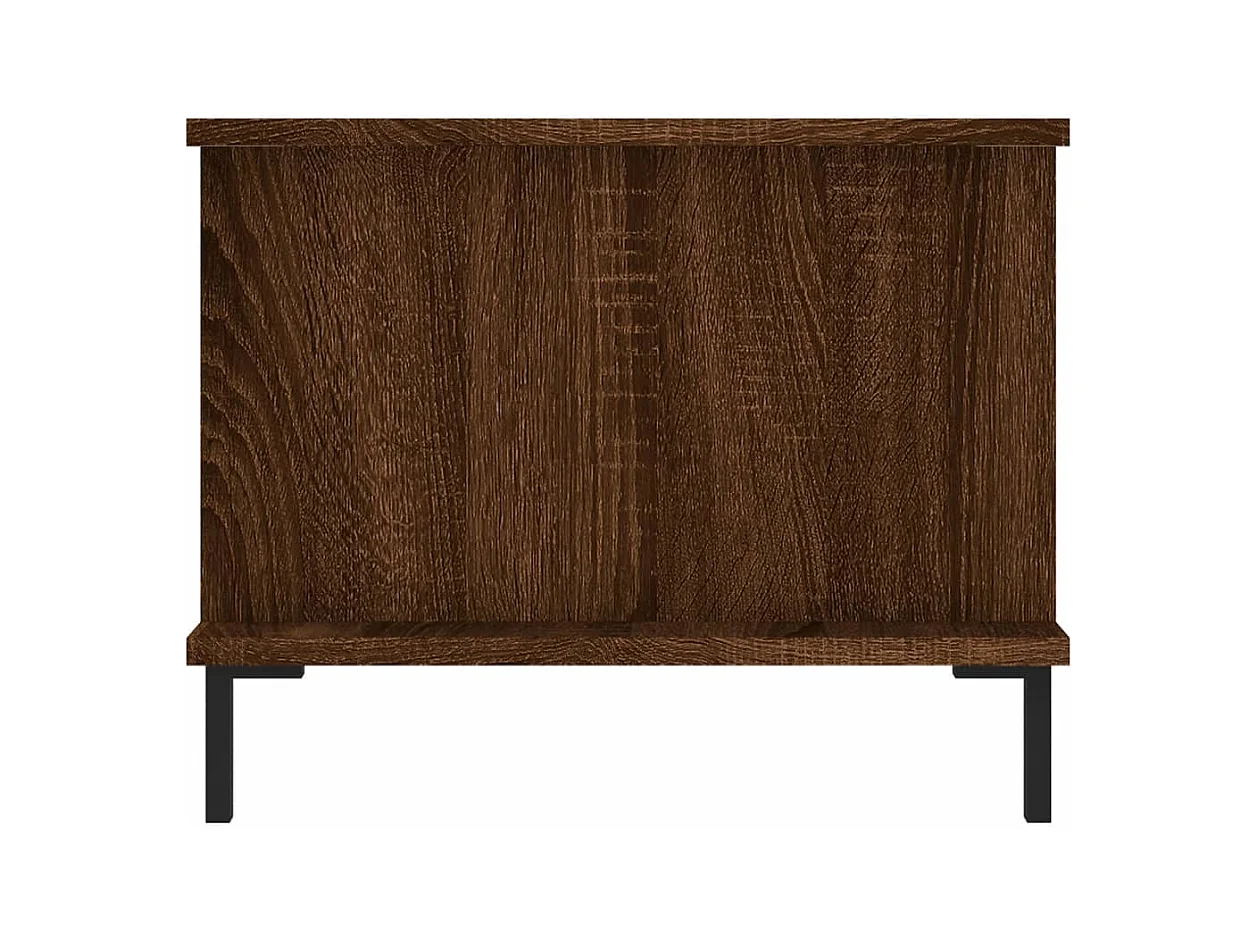 Mesa de centro | Mesa auxiliar madera de ingeniería y metal negro 100x100x30 cm SHL1952