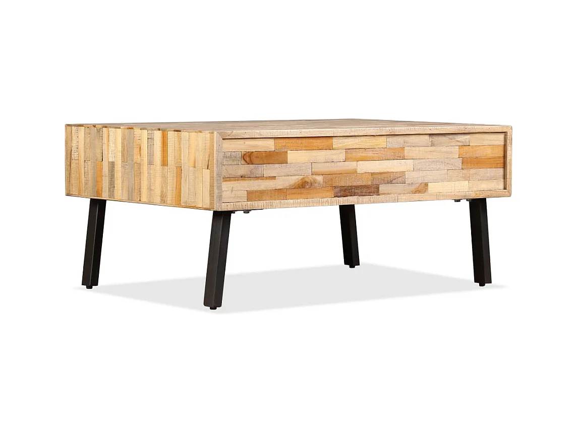 Table basse salon-Table d'appoint Teck de récupération massif 90x65x40 cm SHL16192