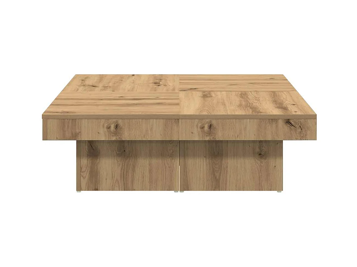 Table basse salon-Table d'appoint chêne artisanal 90x90x28 cm bois d'ingénierie SHL28724