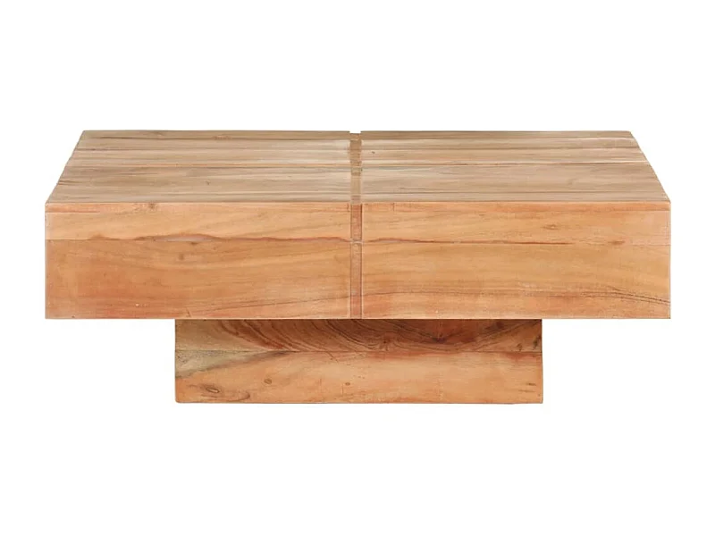 Couchtisch-Beistelltisch-Sofatisch 80x80x28 cm Massivholz Akazie SHL55149