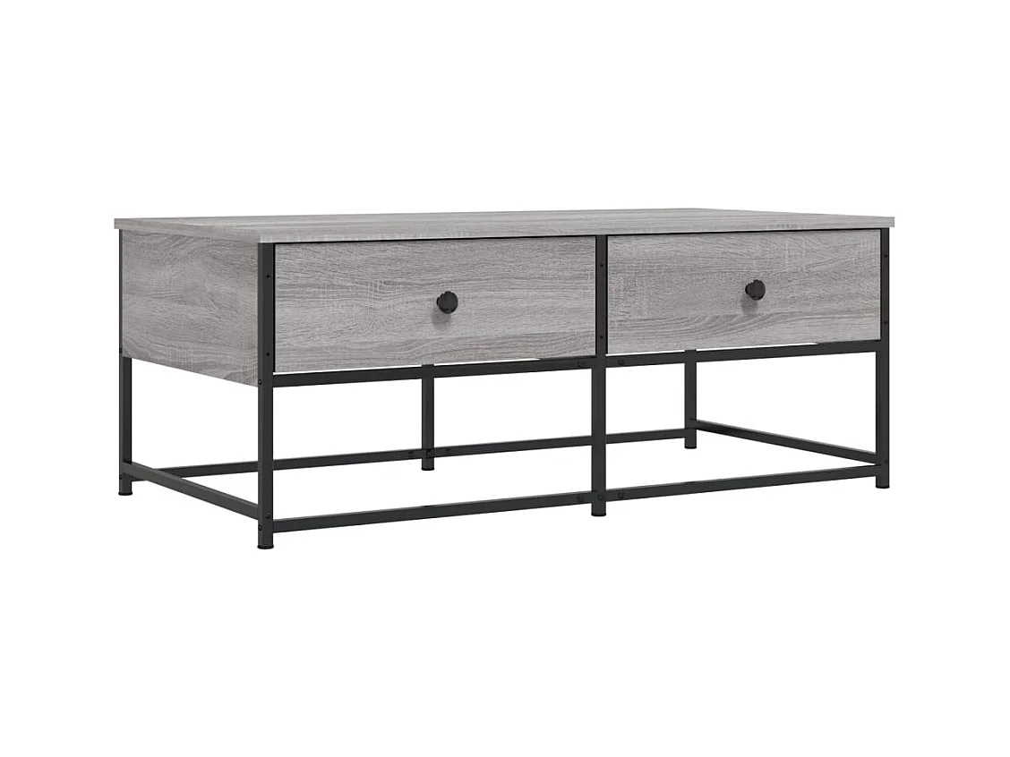 Table basse salon-Table d'appoint sonoma gris 100x51x40 cm bois d'ingénierie SHL57086