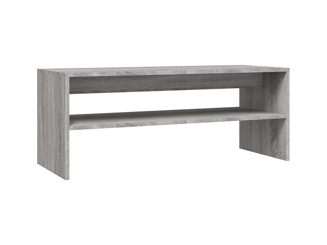 Table basse salon-Table d'appoint Sonoma gris 100x40x40 cm Bois d'ingénierie SHL39158