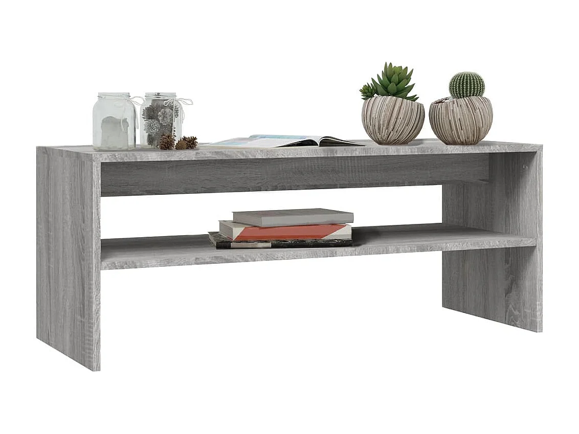 Couchtisch-Sofatisch-Beistelltische Grau Sonoma 100x40x40 cm Holzwerkstoff SHL99600