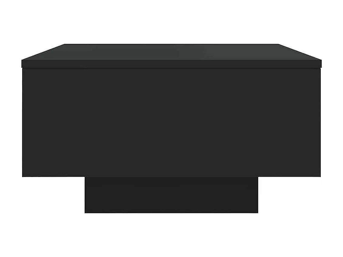 Couchtisch-Wohnzimmertisch-Beistelltische mit LED-Leuchten Schwarz 55x55x31 cm SHL9479