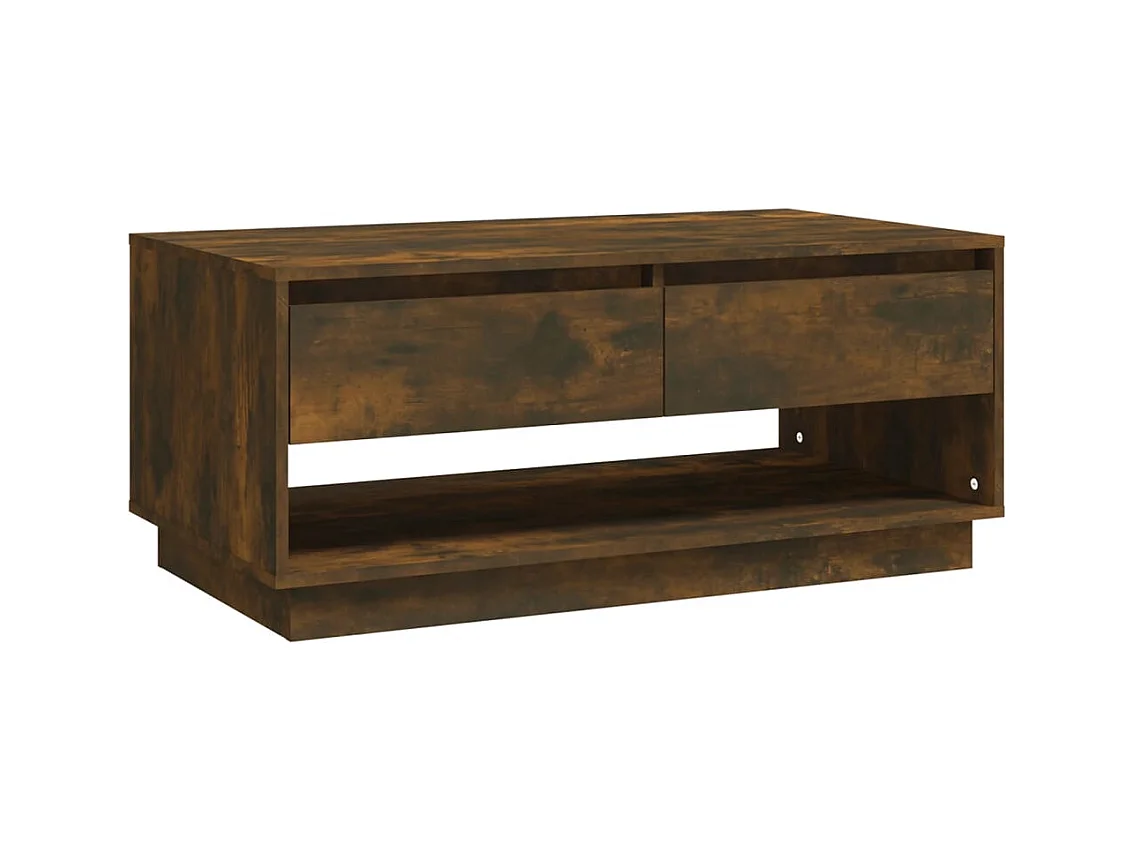 Table basse salon-Table d'appoint Chêne fumé 102,5x55x44 cm Bois d'ingénierie SHL31285