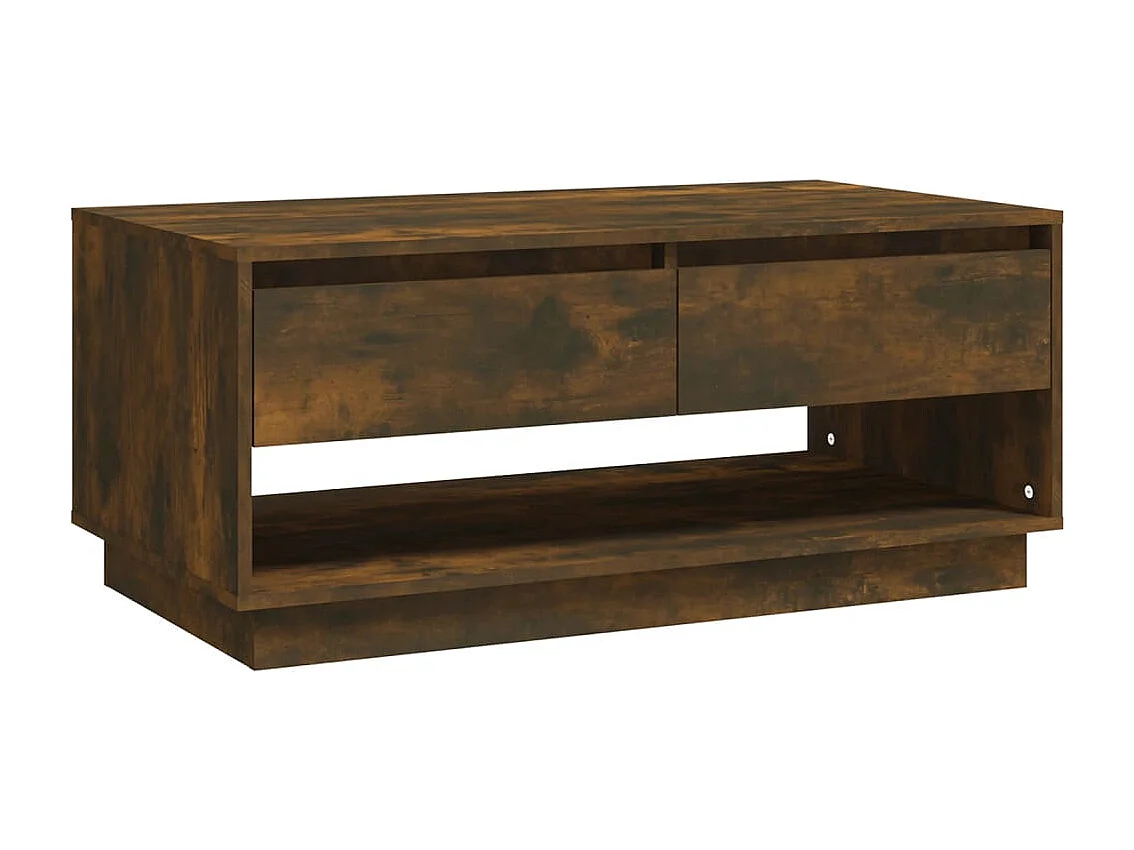 Couchtisch-Sofatisch-Beistelltische Räuchereiche 102,5x55x44 cm Holzwerkstoff SHL38647