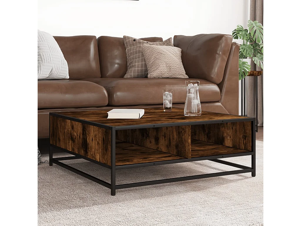 Mesa de centro-Mesa auxiliar madera maciza de pino marrón miel 35x35x30 cm SHL4609