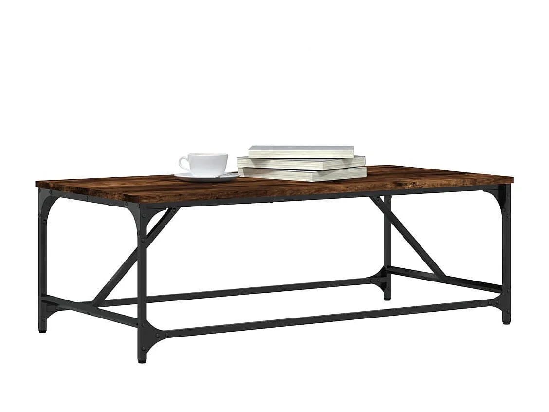 Couchtisch-Wohnzimmertisch-Beistelltische Räuchereiche 100x50x35 cm Holzwerkstoff SHL53608