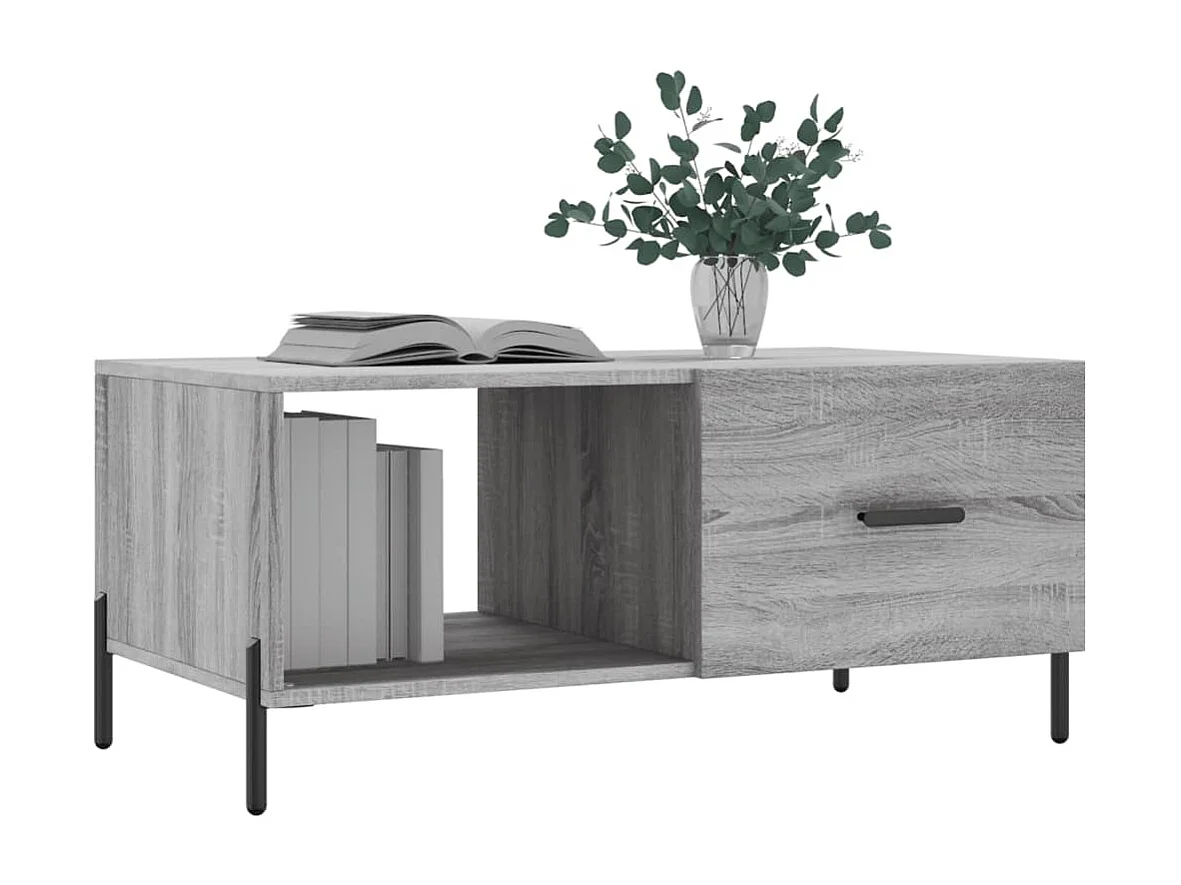Couchtisch-Wohnzimmertisch-Beistelltische Grau Sonoma 90x50x40 cm Holzwerkstoff SHL58929