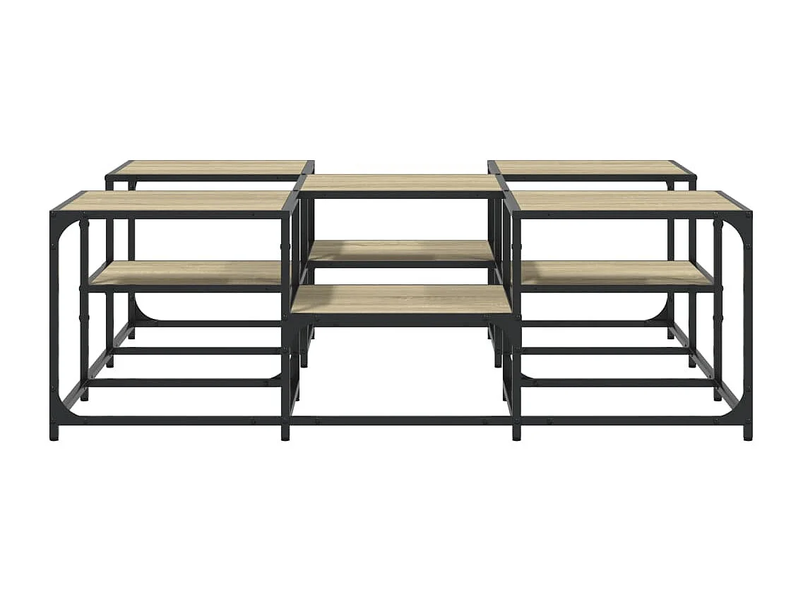 Mesa de centro-Mesa auxiliar de madera maciza de mango 90x45x40cm SHL1734