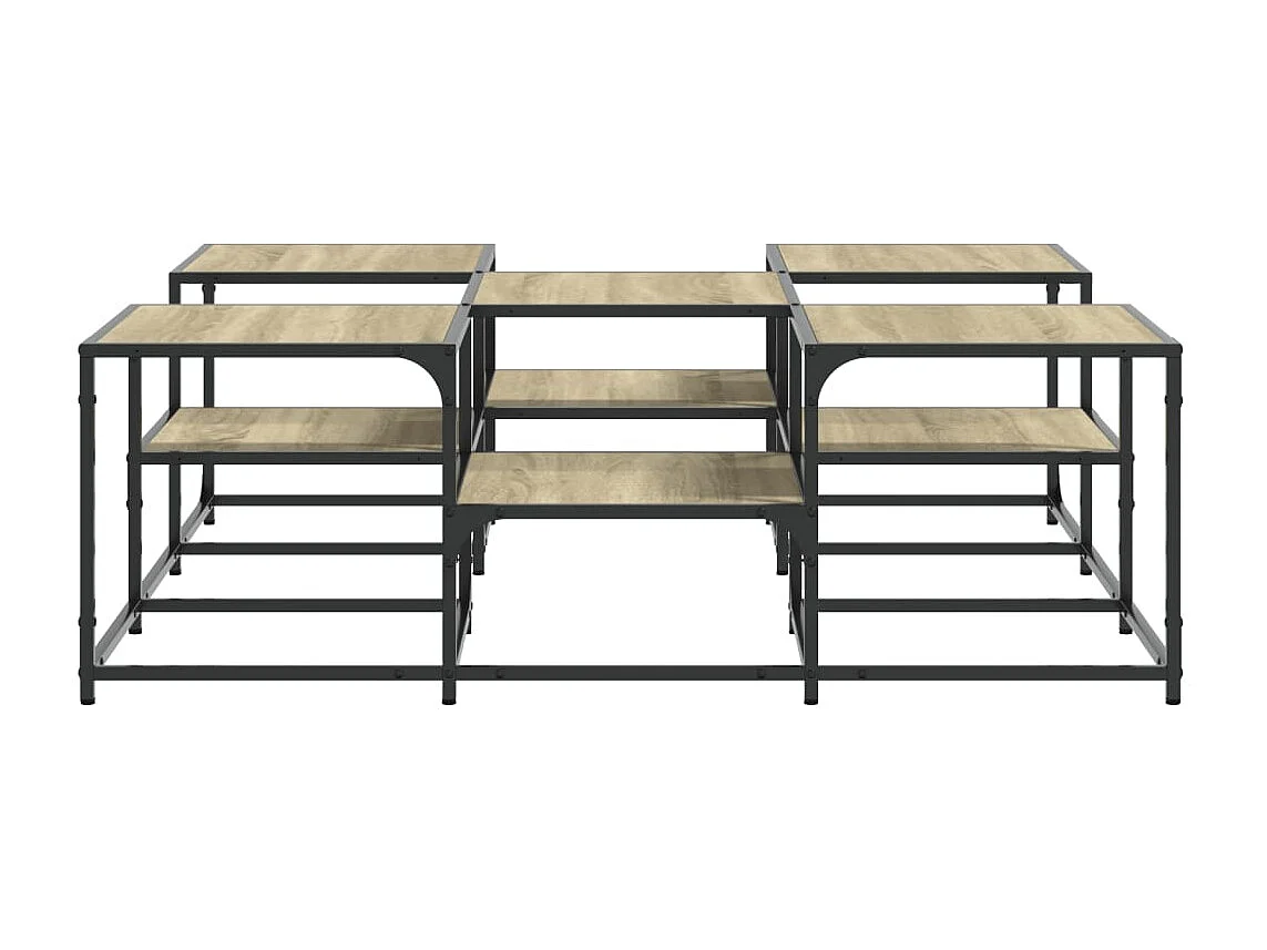 Mesa de centro-Mesa auxiliar de madera maciza de mango 90x45x40cm SHL1734