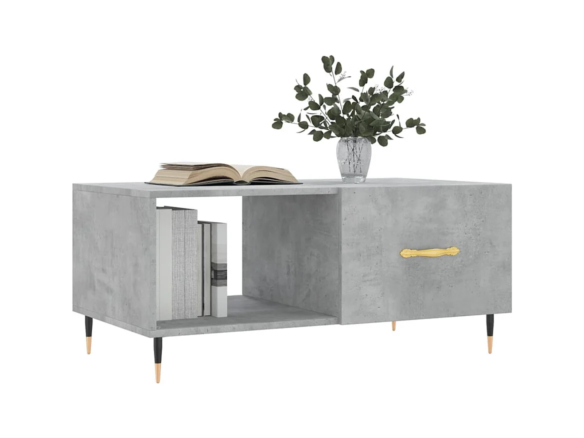 Mesa de centro | Mesa auxiliar madera de ingeniería marrón roble 89,5x48x30 cm SHL45827