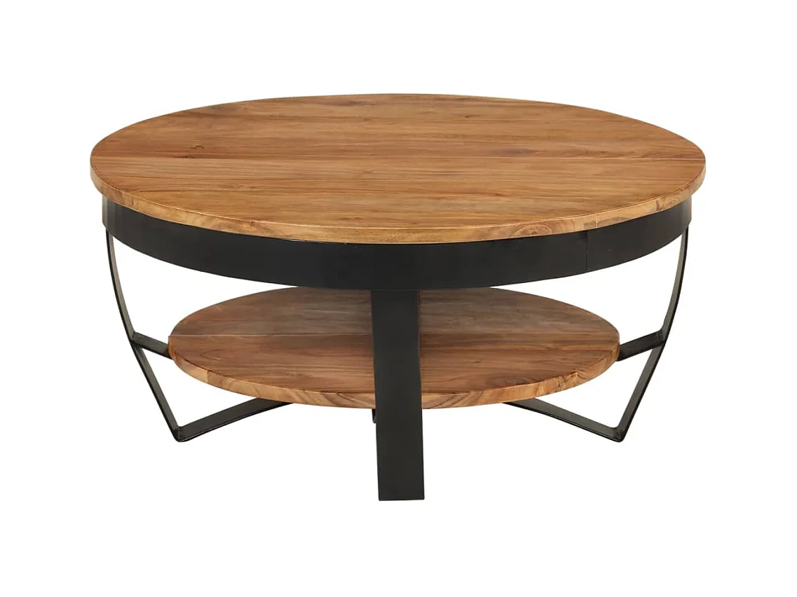 Mesa de centro | Mesa de café | Mesa auxiliar Roble negro 100x100x35 cm Madera contrachapada SHL4106