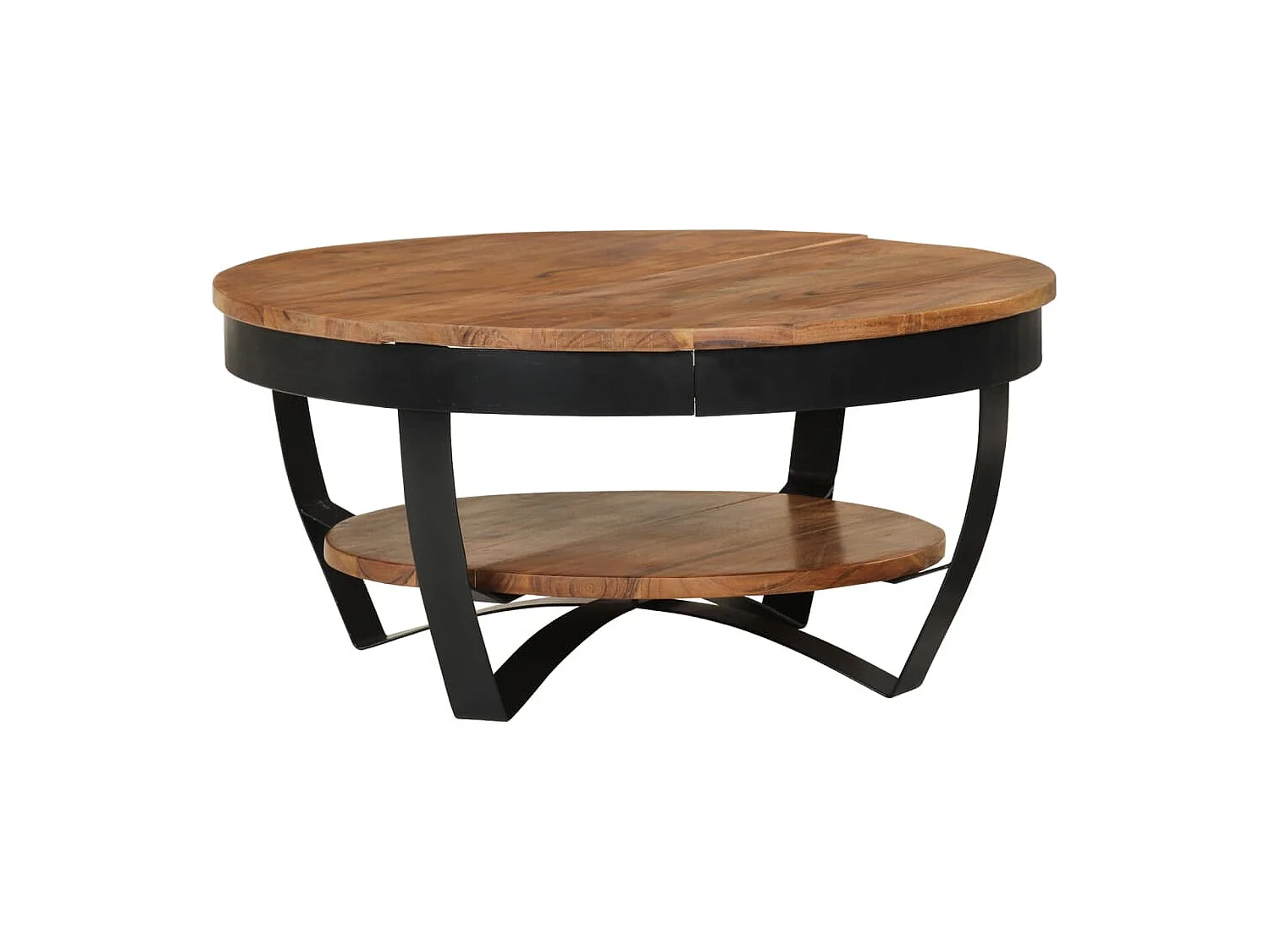 Mesa de centro | Mesa de café | Mesa auxiliar Roble negro 100x100x35 cm Madera contrachapada SHL4106