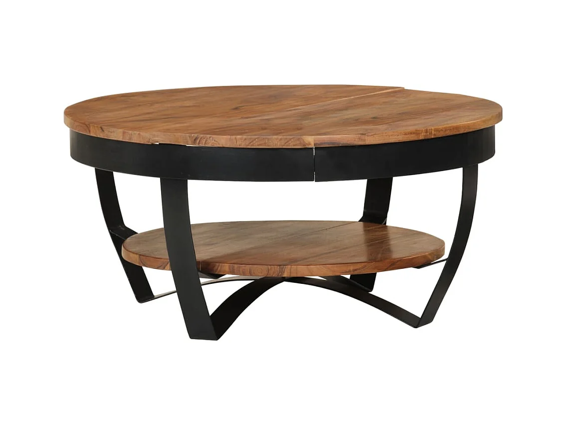 Mesa de centro | Mesa de café | Mesa auxiliar Roble negro 100x100x35 cm Madera contrachapada SHL4106