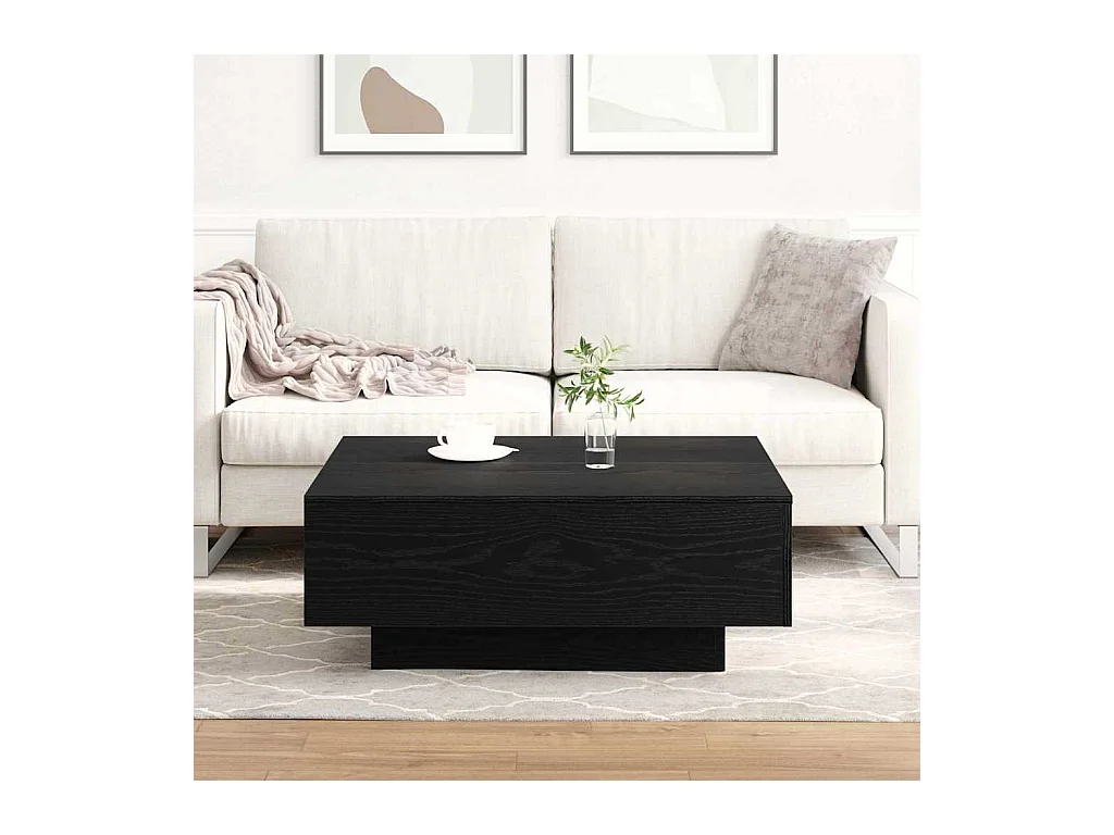 Mesa de centro-Mesa auxiliar-Mesita de centro madera contrachapada roble Sonoma 57x57x30 cm SHL733480