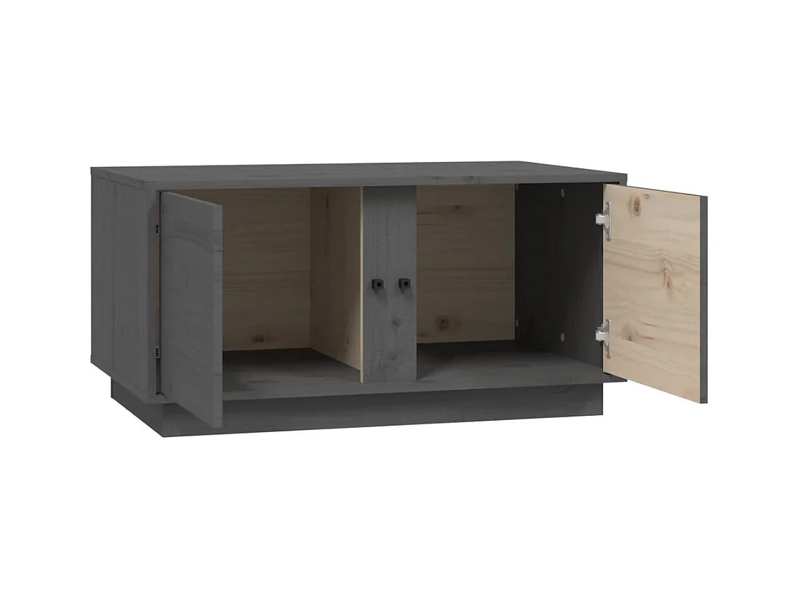 Mesa de centro | Mesa auxiliar madera contrachapada gris hormigón 90x50x36,5 cm SHL4057