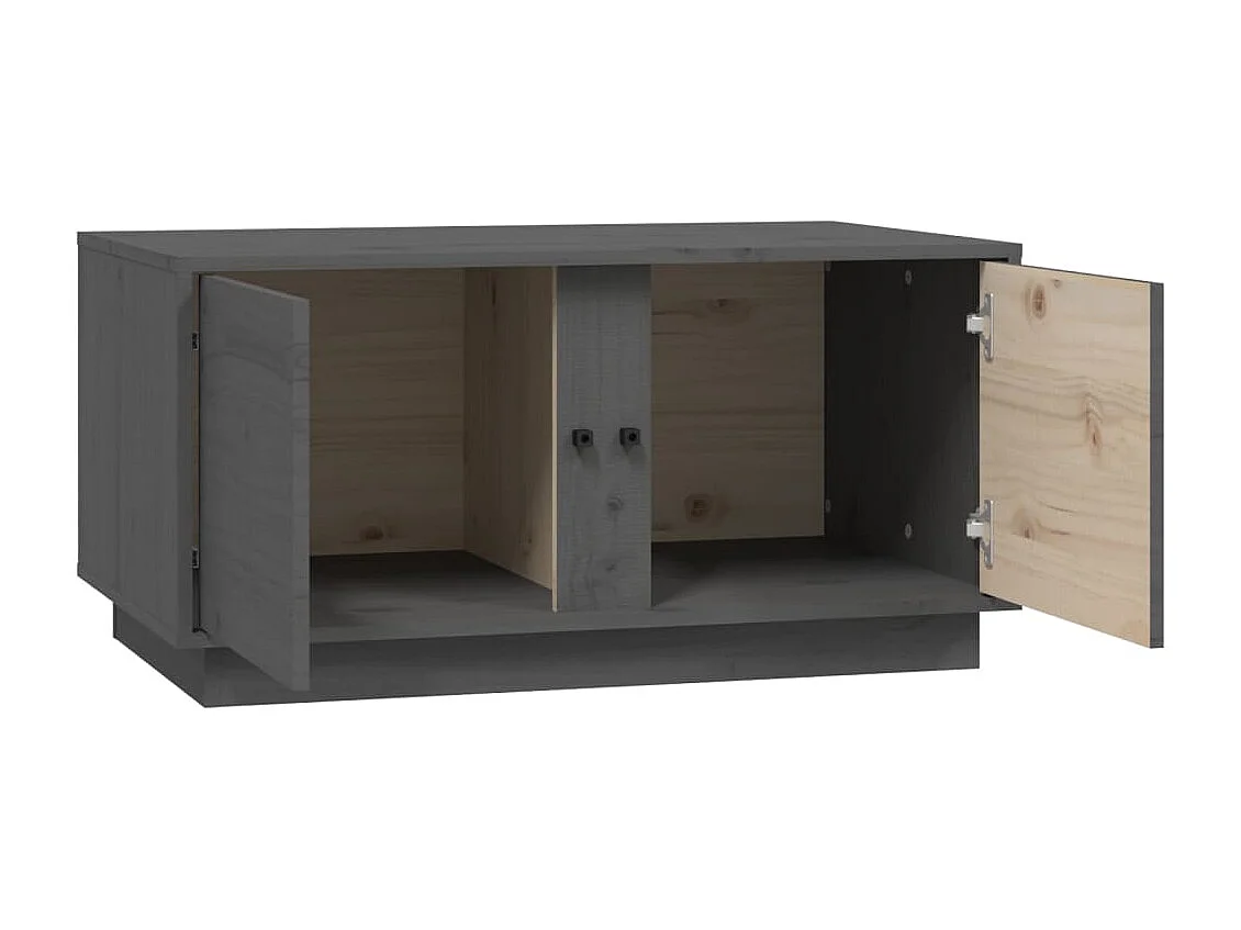 Couchtisch-Sofatisch-Beistelltische Grau 80x50x40 cm Massivholz Kiefer SHL31633