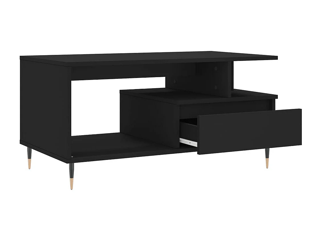 Table basse salon-Table d'appoint Noir 90x49x45 cm Bois d'ingénierie SHL10526