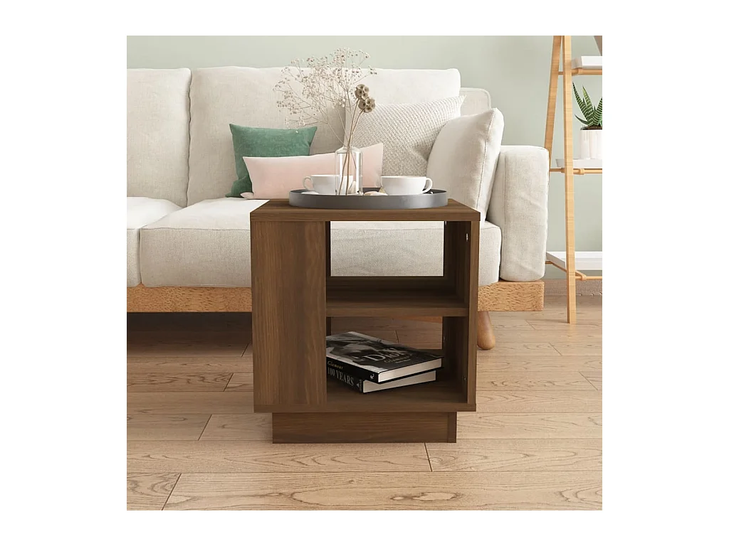 Mesa de centro | Mesa auxiliar madera contrachapada blanco 90x50x40 cm SHL4853