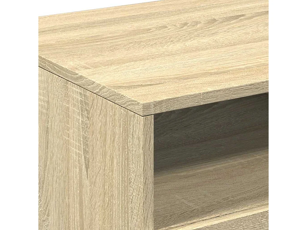 Table basse salon-Table d'appoint avec lumières LED chêne sonoma 90x49x40 cm SHL84423