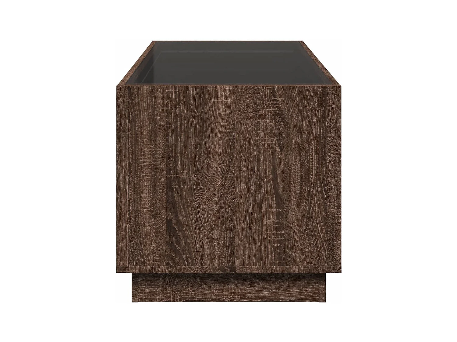 Mesa de centro-Mesa auxiliar madera de ingeniería marrón roble 100x100x35 cm SHL824537