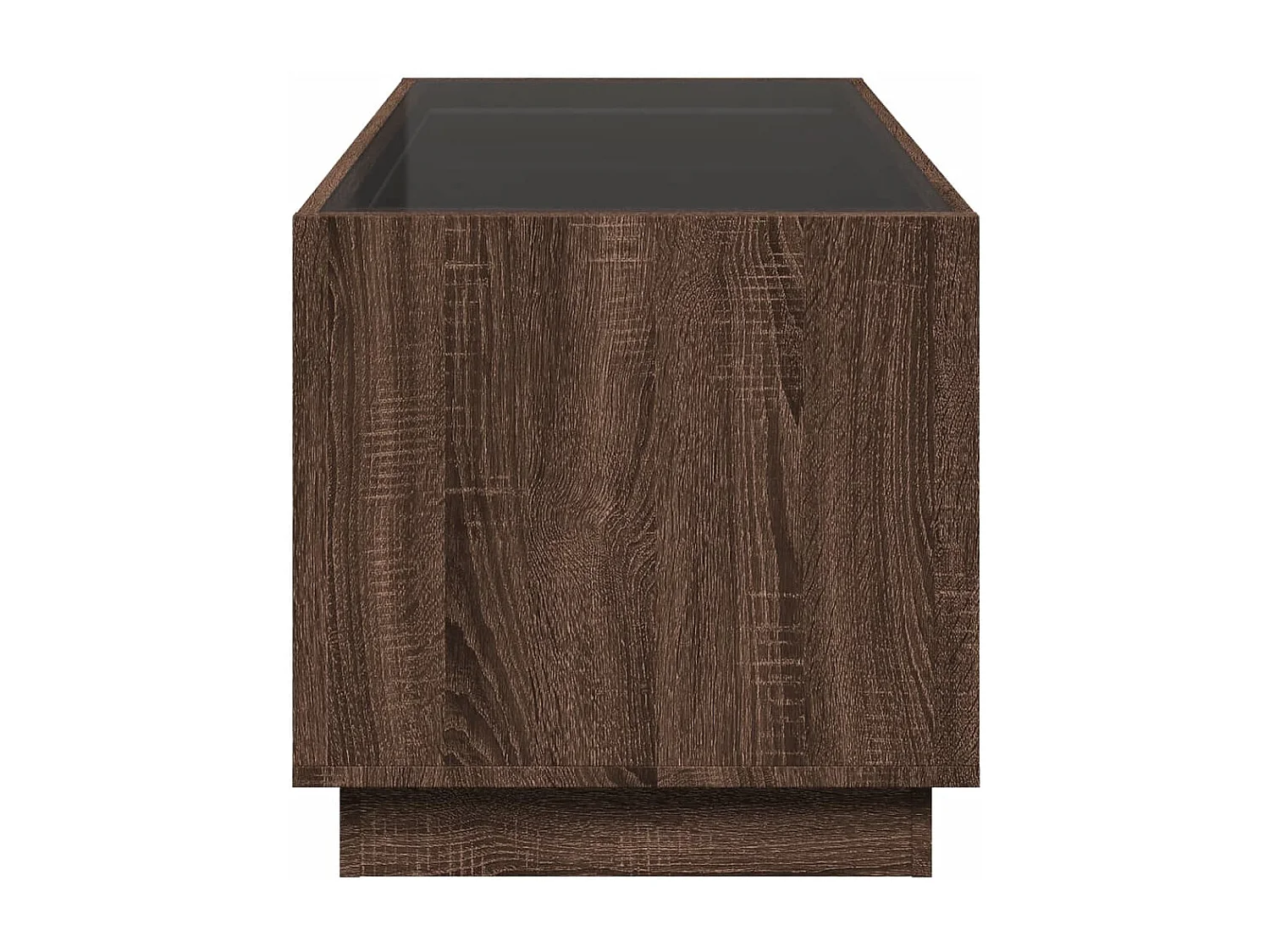 Table basse salon-Table d'appoint avec LED infini chêne marron 70x50x50 cm SHL58233