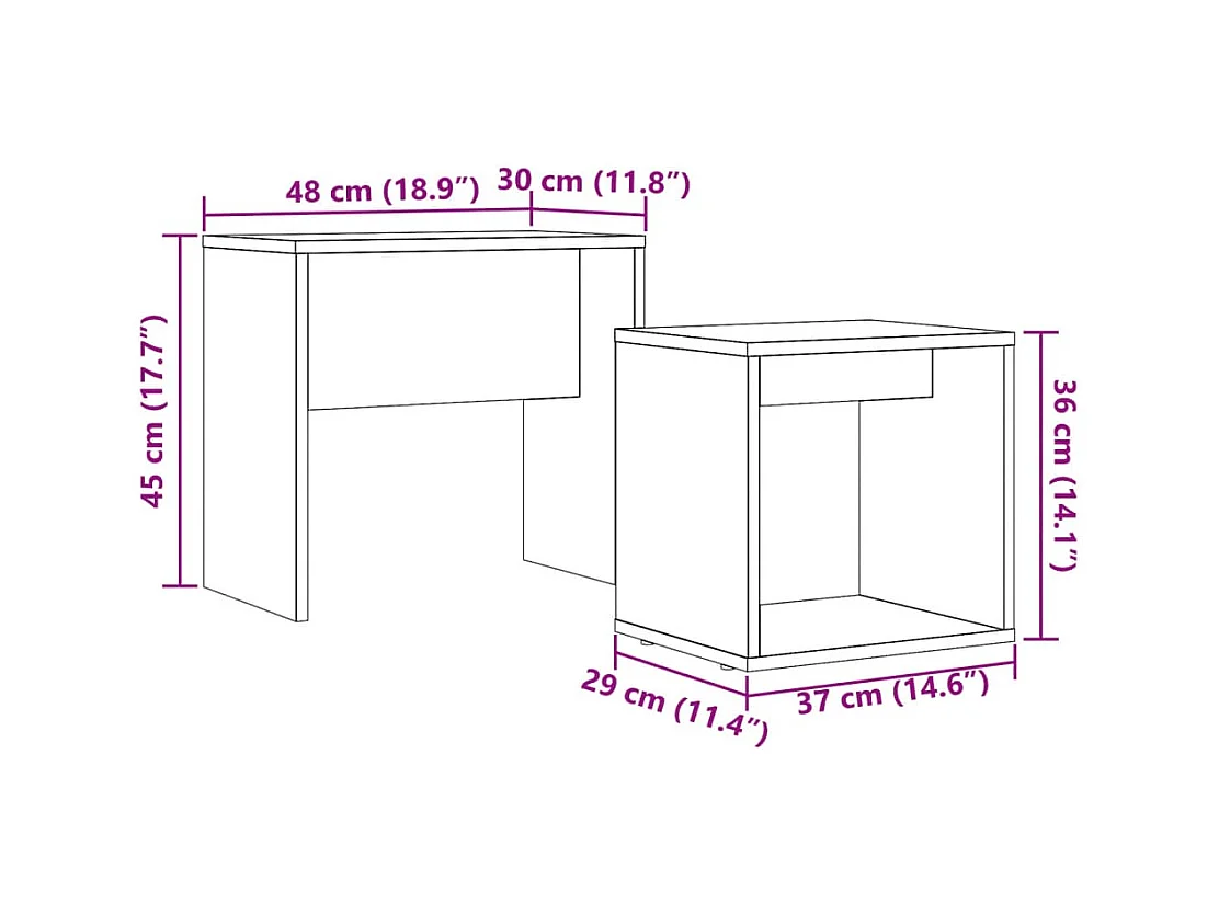 Mesa de centro-Mesa auxiliar madera reciclada mixta 110x60x45 cm SHL128984