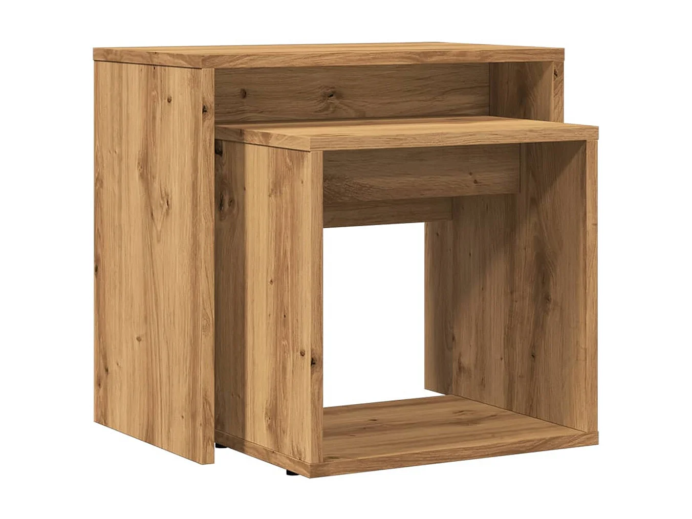 Couchtisch 2er Set-Satztische-Sofatisch Artisan-Eiche Holzwerkstoff SHL39996