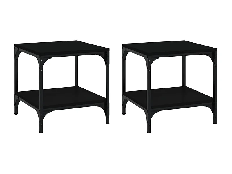 Mesa de centro | Mesa auxiliar madera contrachapada roble ahumado 60x44,5x45 cm SHL574380