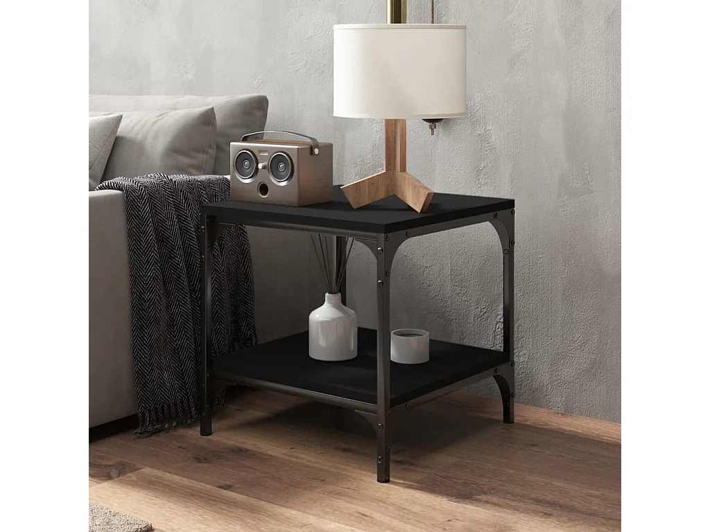 Mesa de centro | Mesa auxiliar madera contrachapada roble ahumado 60x44,5x45 cm SHL574380