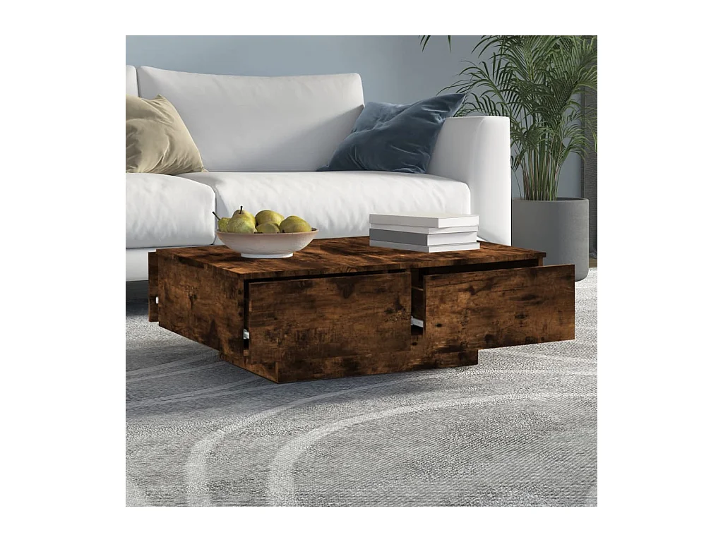 Mesa de centro | Mesa auxiliar madera contrachapada gris Sonoma 60x50x36,5 cm SHL2817