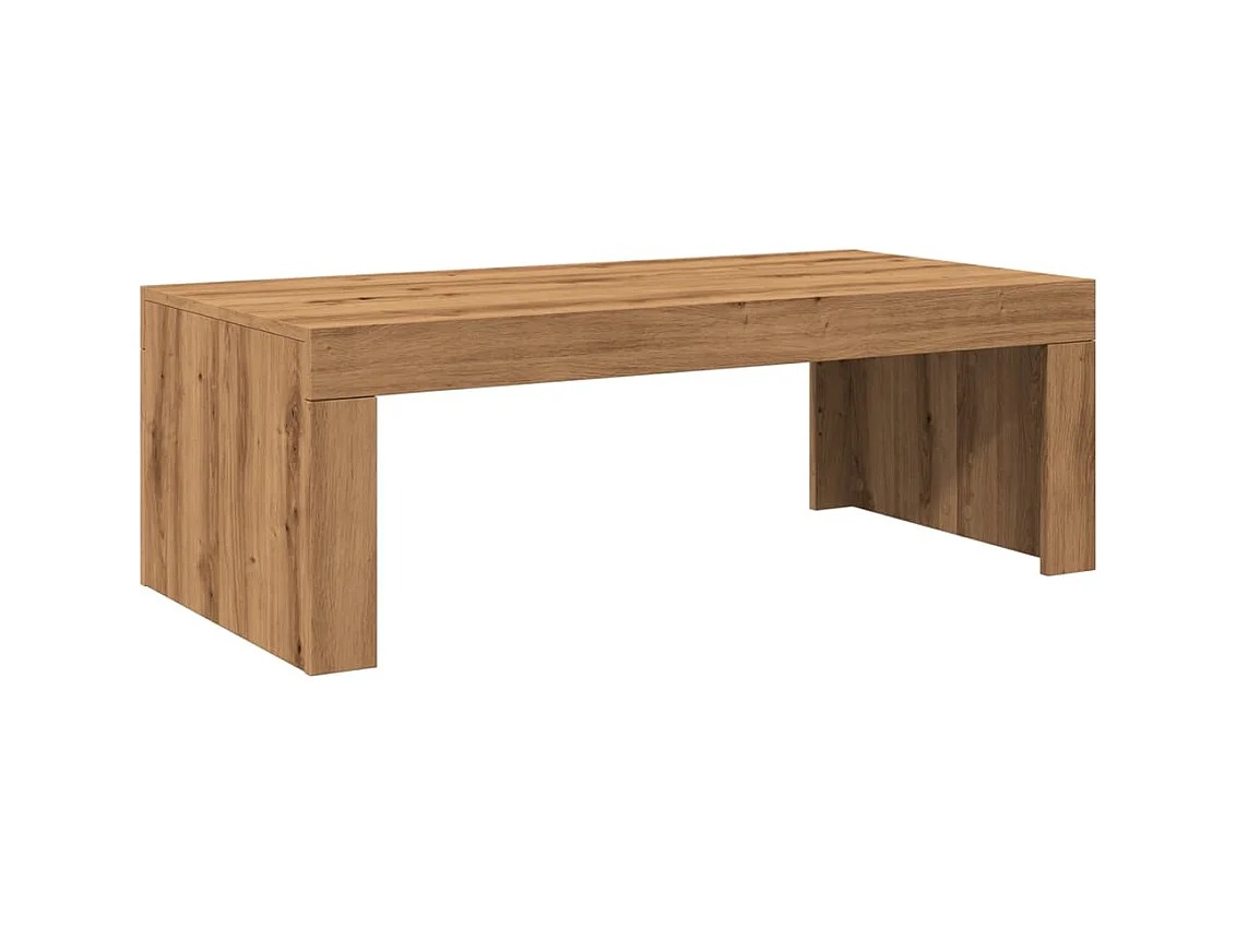 Mesa de centro | Mesa de apoio | Mesa de café 102x50x35 cm deriv. madeira carvalho artisiano
