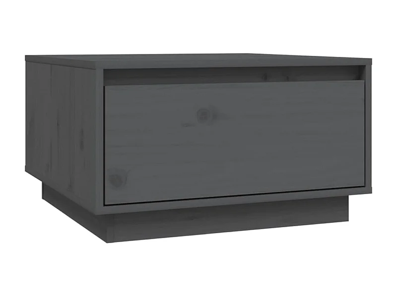 Table basse salon-Table d'appoint Gris 55x56x32 cm Bois massif de pin SHL17710