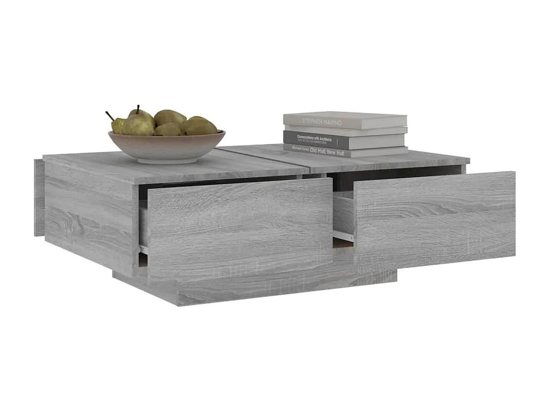 Mesa de centro | Mesa auxiliar madera contrachapada gris Sonoma 60x50x36,5 cm SHL28637