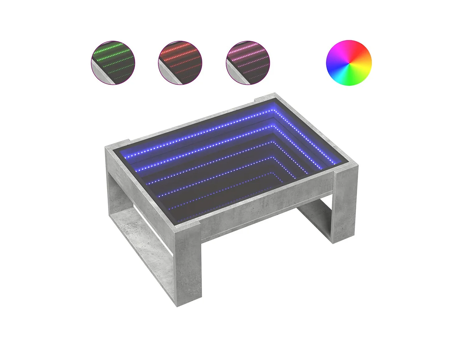 Mesa de centro-Mesa auxiliar madera de ingeniería gris hormigón 50x50x36 cm SHL127171