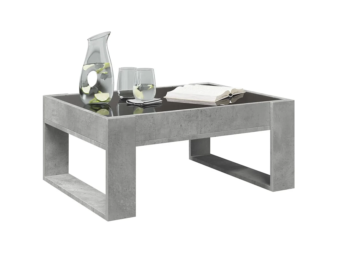 Mesa de centro-Mesa auxiliar madera de ingeniería gris hormigón 50x50x36 cm SHL127171
