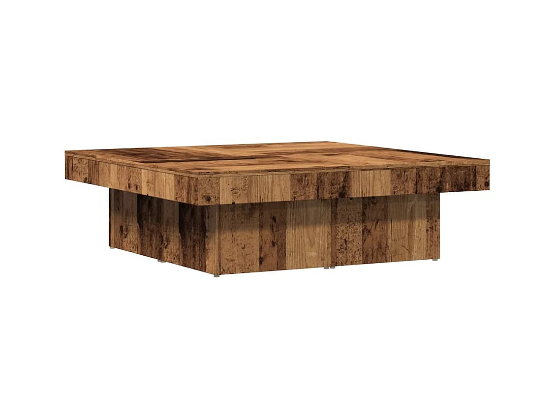 Table basse salon-Table d'appoint vieux bois 90x90x28 cm bois d'ingénierie SHL57593